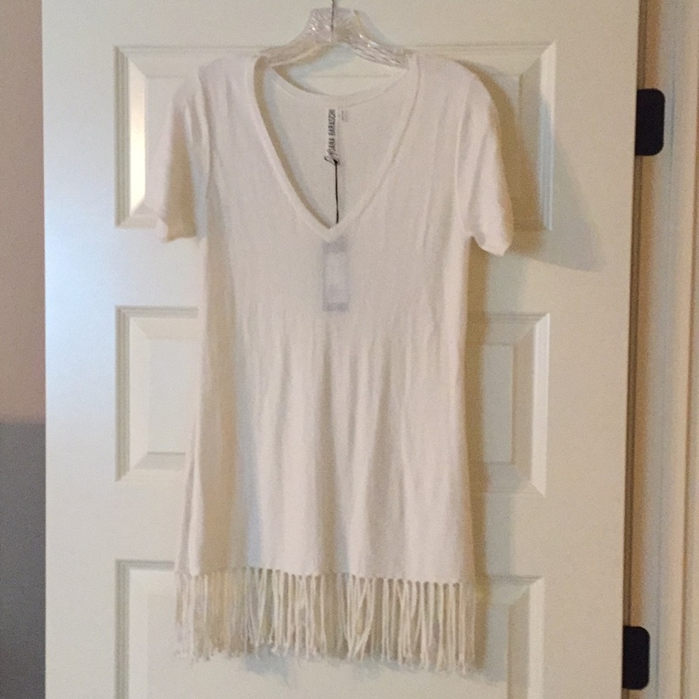 Short sleeved Shirt with fringe detail